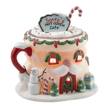 Department 56 North Pole Village Santa's Hot Cocoa Cafe