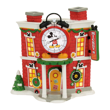 Department 56 Disney Village Mickey's Alarm Clock Shop
