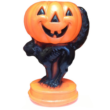 Pumpkin and Black Cat Halloween Blow Mold