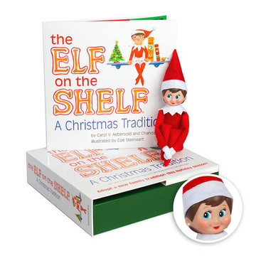 Elf on the Shelf Boxed Set A Christmas Tradition - Book & Boy Elf Light  Tone