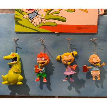 Kurt Adler Set of 4 3.5" Rugrats Blow Mold Christmas Ornaments | Kurt