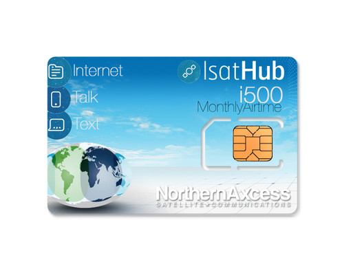 isathub 500 megabyte satellite internet monthly data airtime service plan from inmarsat and NorthernAxcess