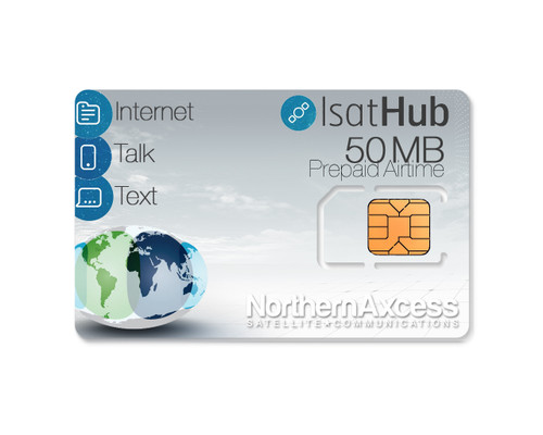 IsatHub Prepaid 50 MB Data/Voice Airtime Sim Card 