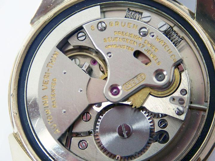 Vintage 14k GRUEN PRECISION 23J Mens Automatic Watch 1950s* EXLNT