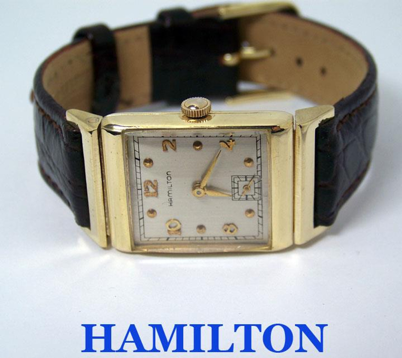 hamilton watch vintage 14k