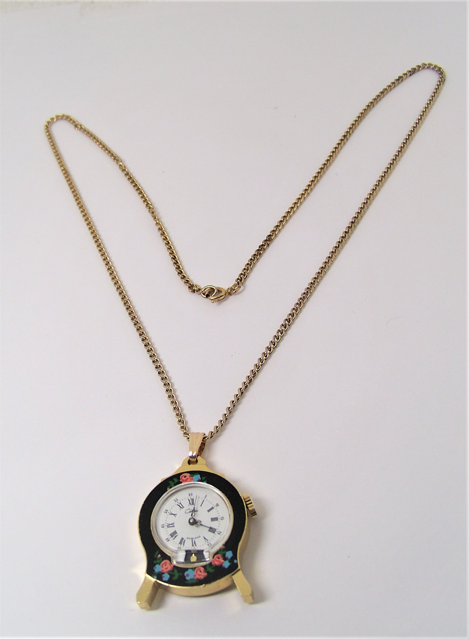 Chateau watch necklace Chateau Manual Winding Necklace Watch ,Swiss made. – Long main image 3