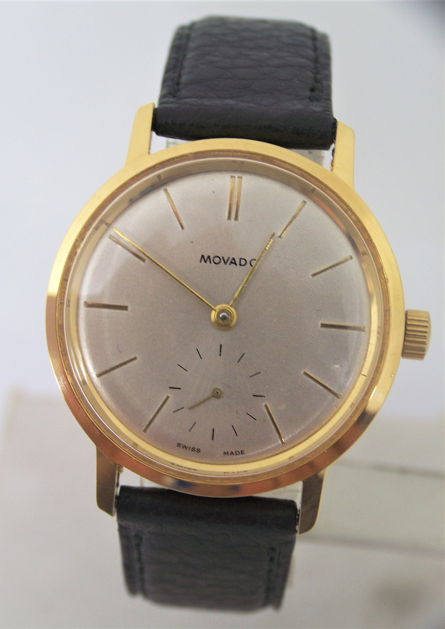 Vintage 18k GP MOVADO Winding Watch 1960s Cal 125* EXLNT* SERVICED