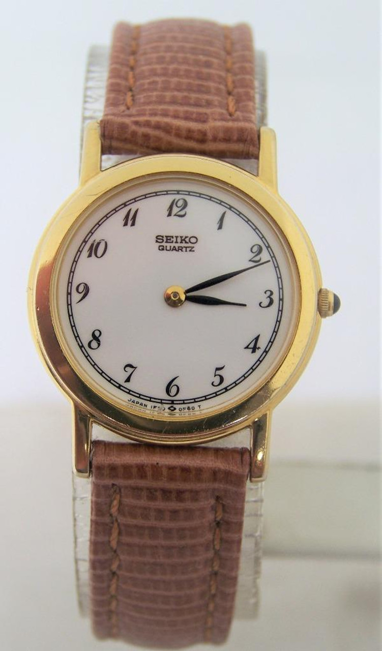 Vintage Ladies 18k Goldplated SEIKO Watch 1F20-OB10* EXLNT* SERVICED -  Fashion Ace, Inc