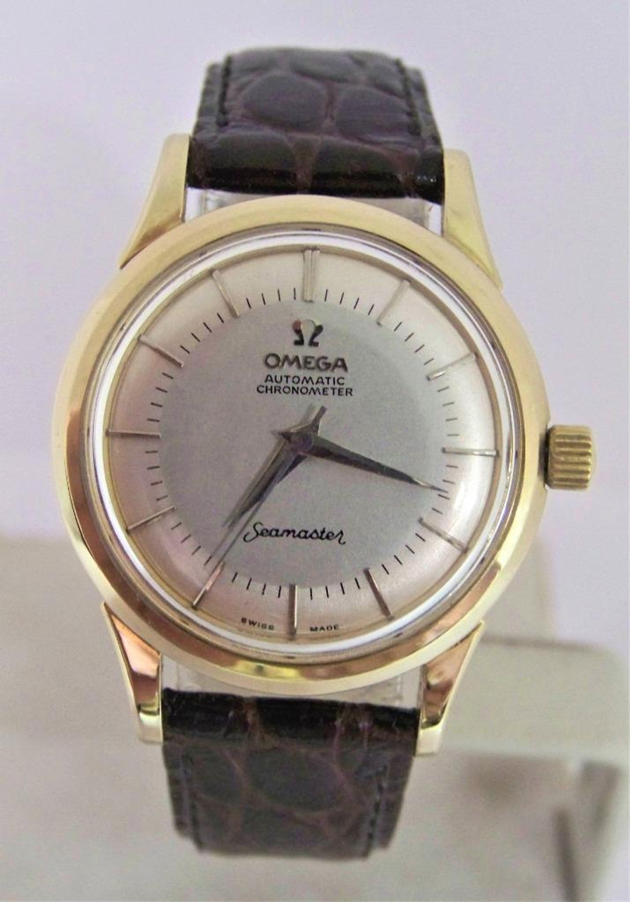 Vintage 14k OMEGA SEAMASTER CHRONOMETER Automatic Watch Ref 9082 Cal.505  RARE