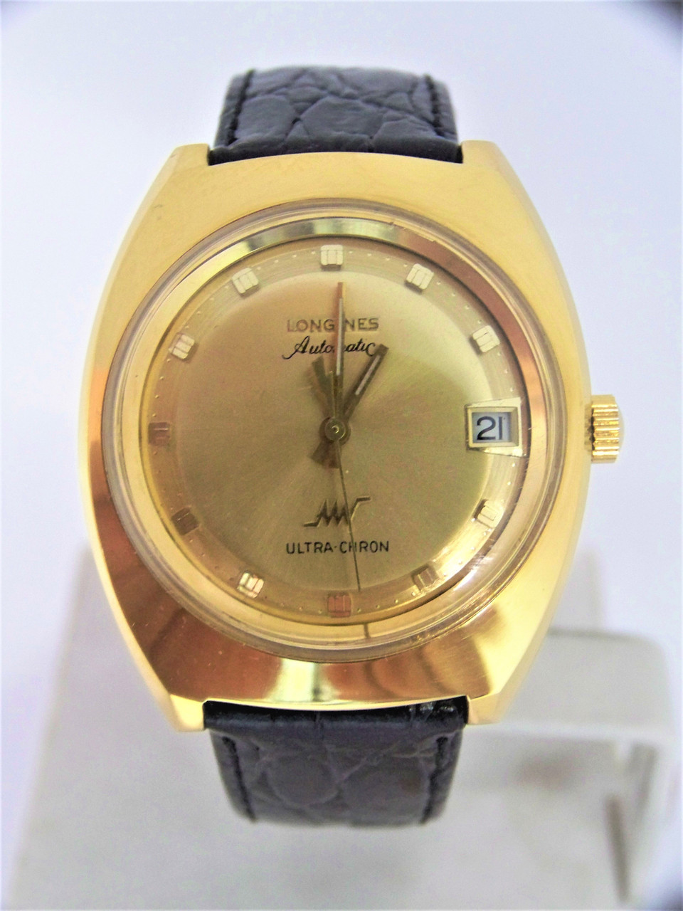 longines ultra chron 18k gold