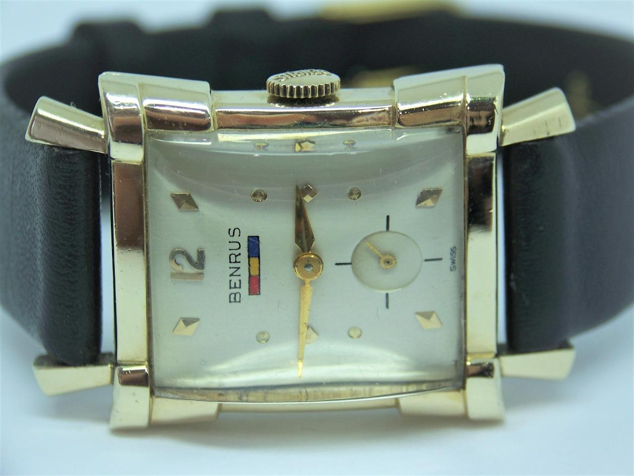 Vintage BENRUS 10k GF Mens Winding Watch c.1940s Cal Model BO 1