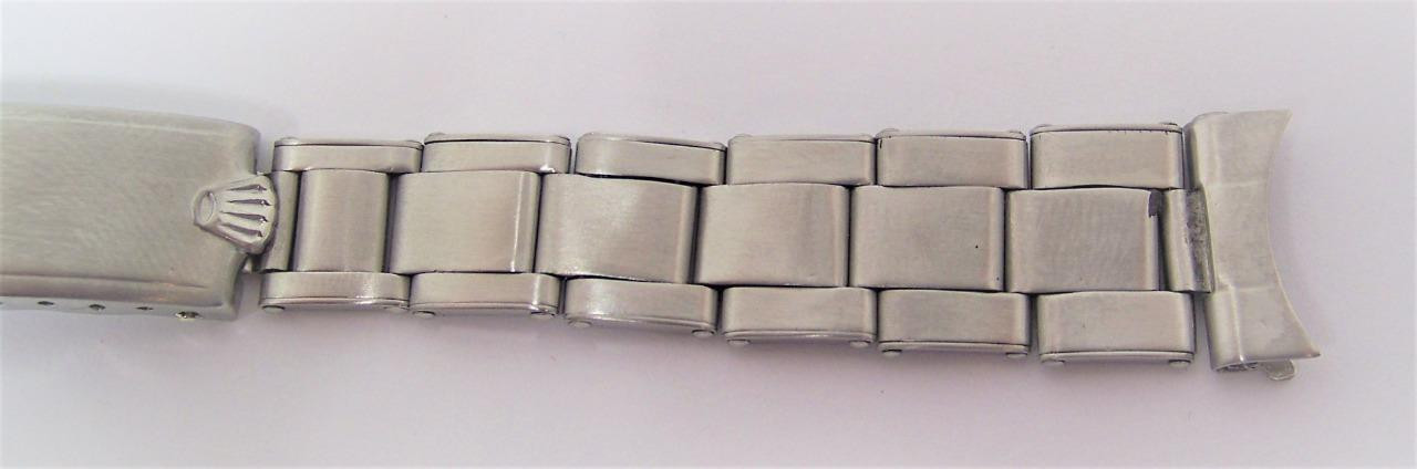 Original Riveted ROLEX Swiss 17 mm 1960s Oyster S/Steel Bracelet