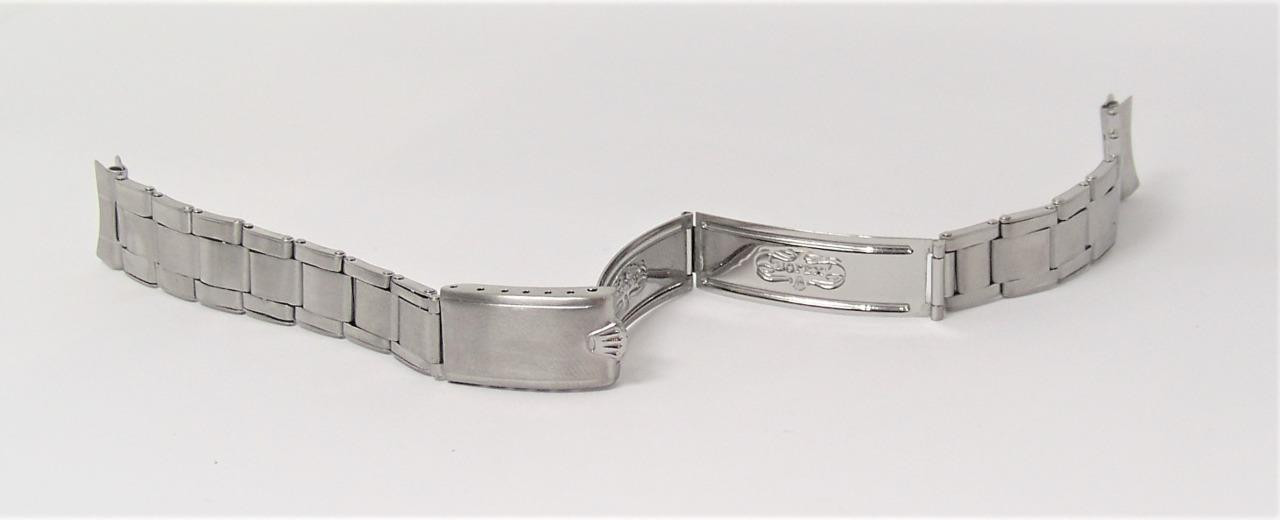Original Riveted ROLEX Swiss 17 mm 1960s Oyster S/Steel Bracelet