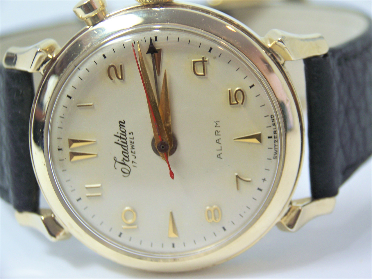 Vintage 10k GF TRADITION CRICKET ALARM Watch 1950s SERVICED