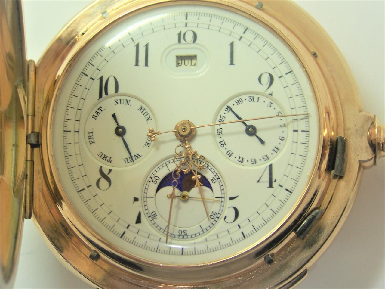 antique moon phase pocket watch