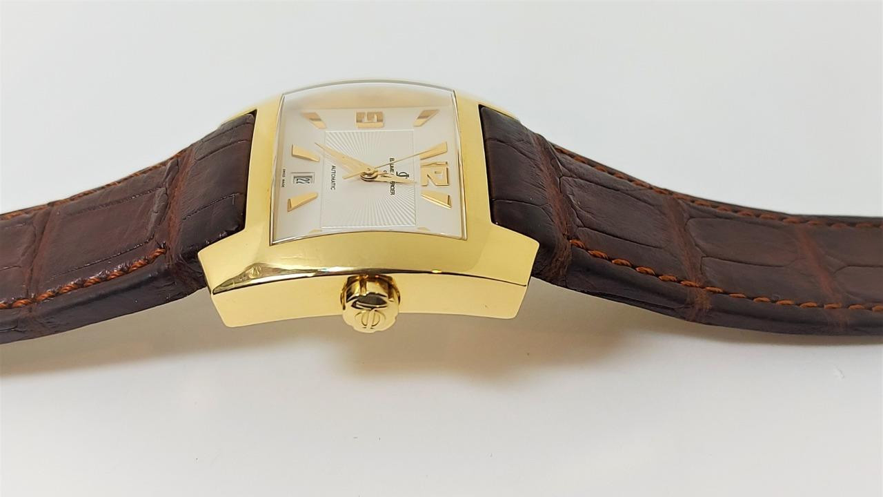 Solid 18k Mens BAUME & MERCIER Geneve Automatic Watch 65395* EXLNT