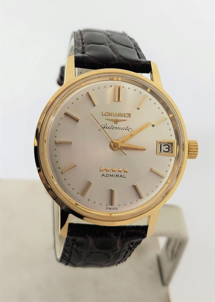 Vintage 18k GP LONGINES ADMIRAL Automatic Watch c.1966 Cal 345