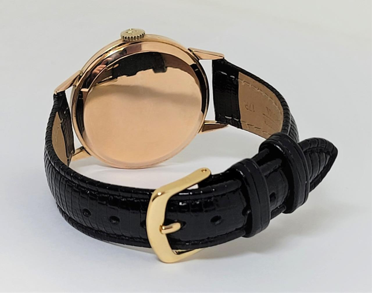 Vintage 18K Rose Gold OMEGA Mens Winding Watch c.1947 Cal