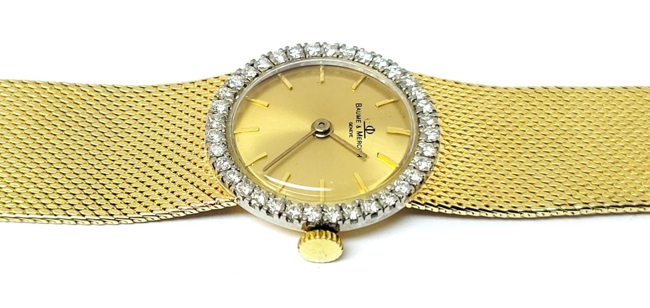 Vintage 14k Gold BAUME & MERCIER Ladies Winding Watch with