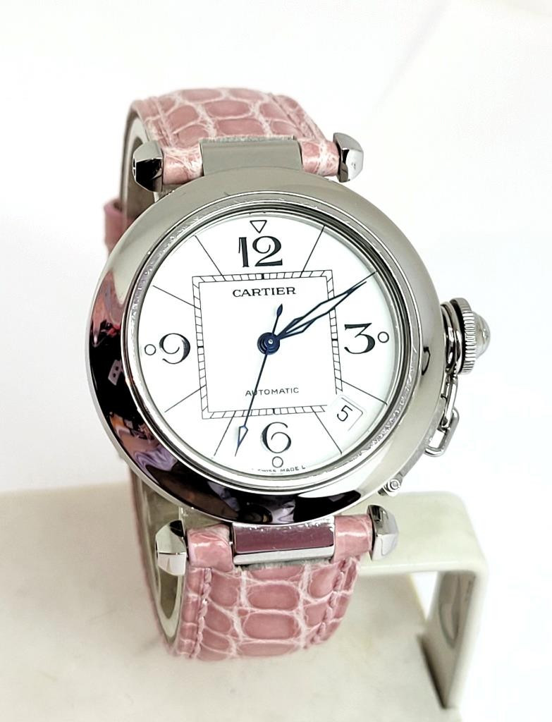 S/Steel Ladies CARTIER PASHA Automatic Watch Ref. 2324* 35.5 mm