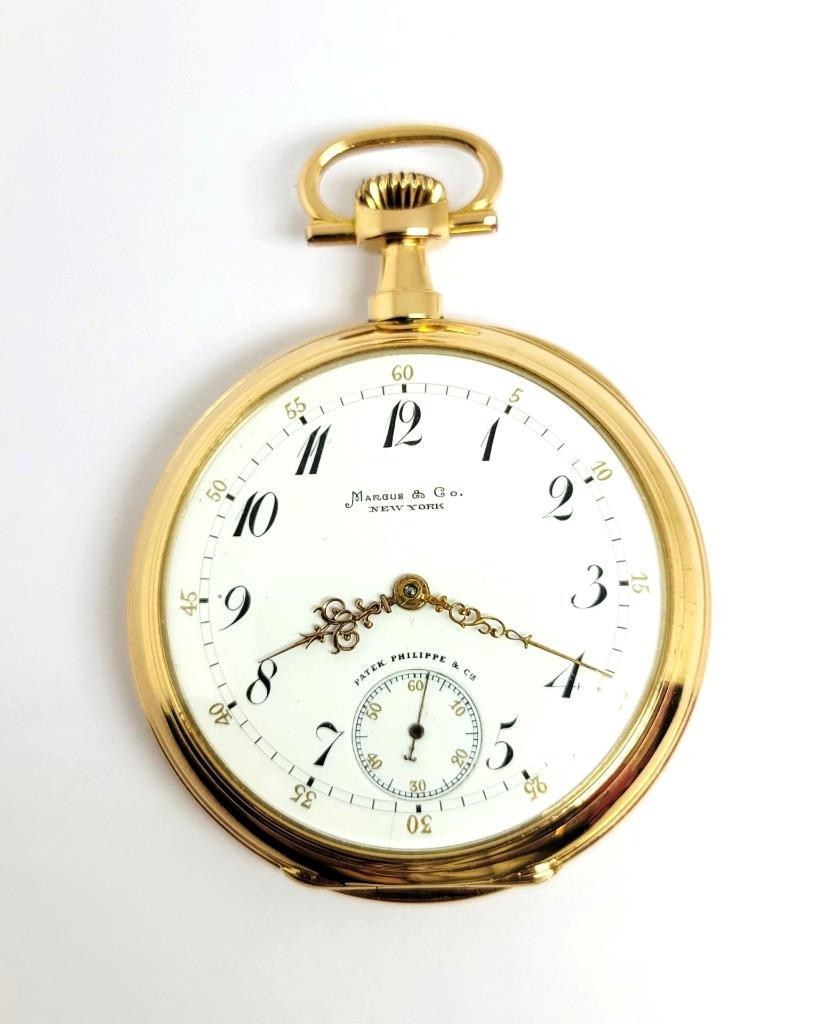 Antique 18K Gold MARCUS Co by PATEK PHILIPPE Pocket watch