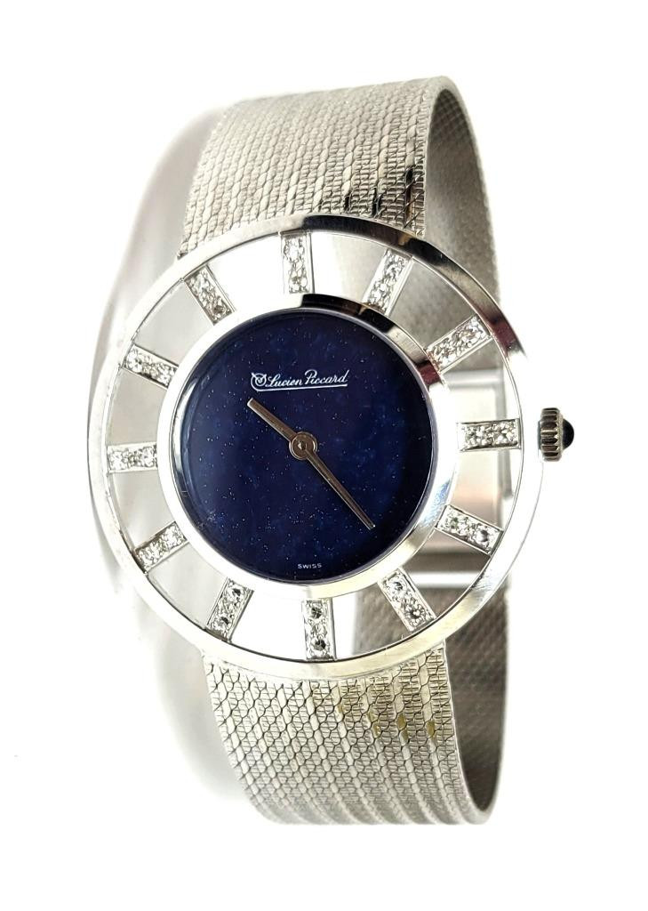 Vintage 14k White Gold LUCIEN PICCARD Ladies Winding Watch  display picture 3