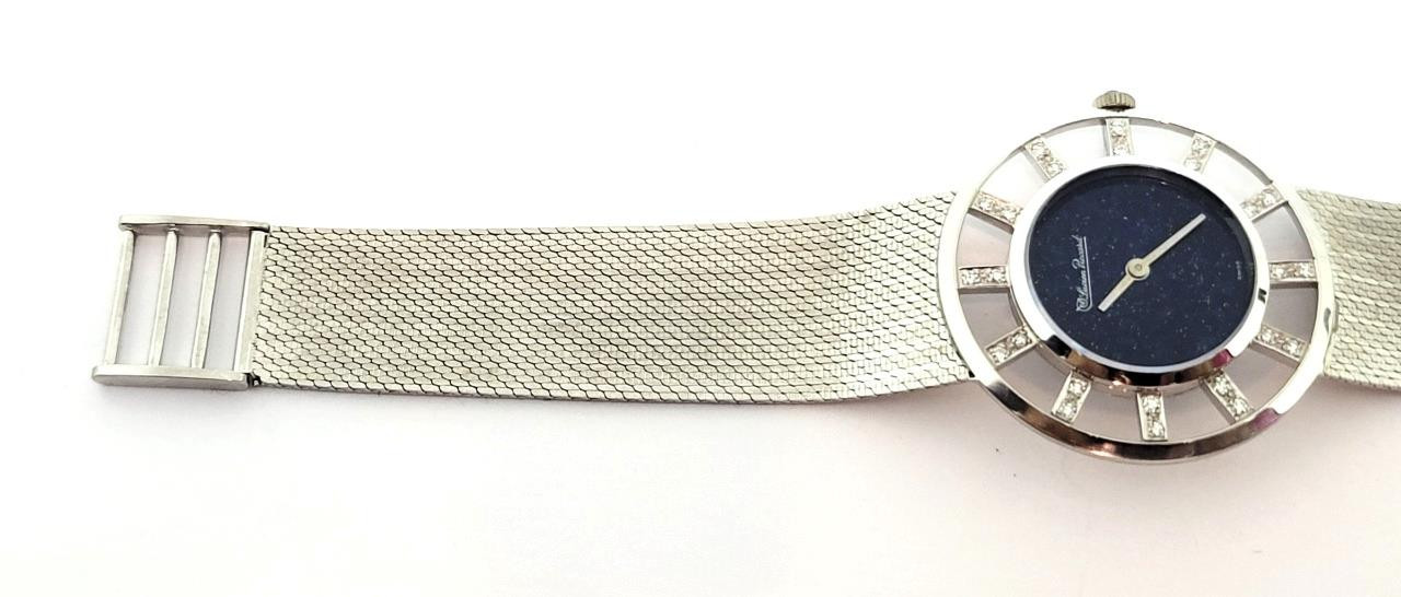Lucien Picard Womens Watch Platinum Case Diamond Art Deco Swiss Hand Wind Petite 1970 main image 3