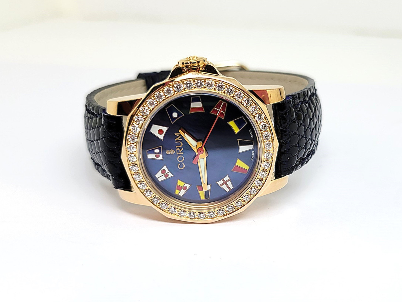 Solid 18k Rose Gold Ladies CORUM ADMIRALS CUP Watch 039.440.85