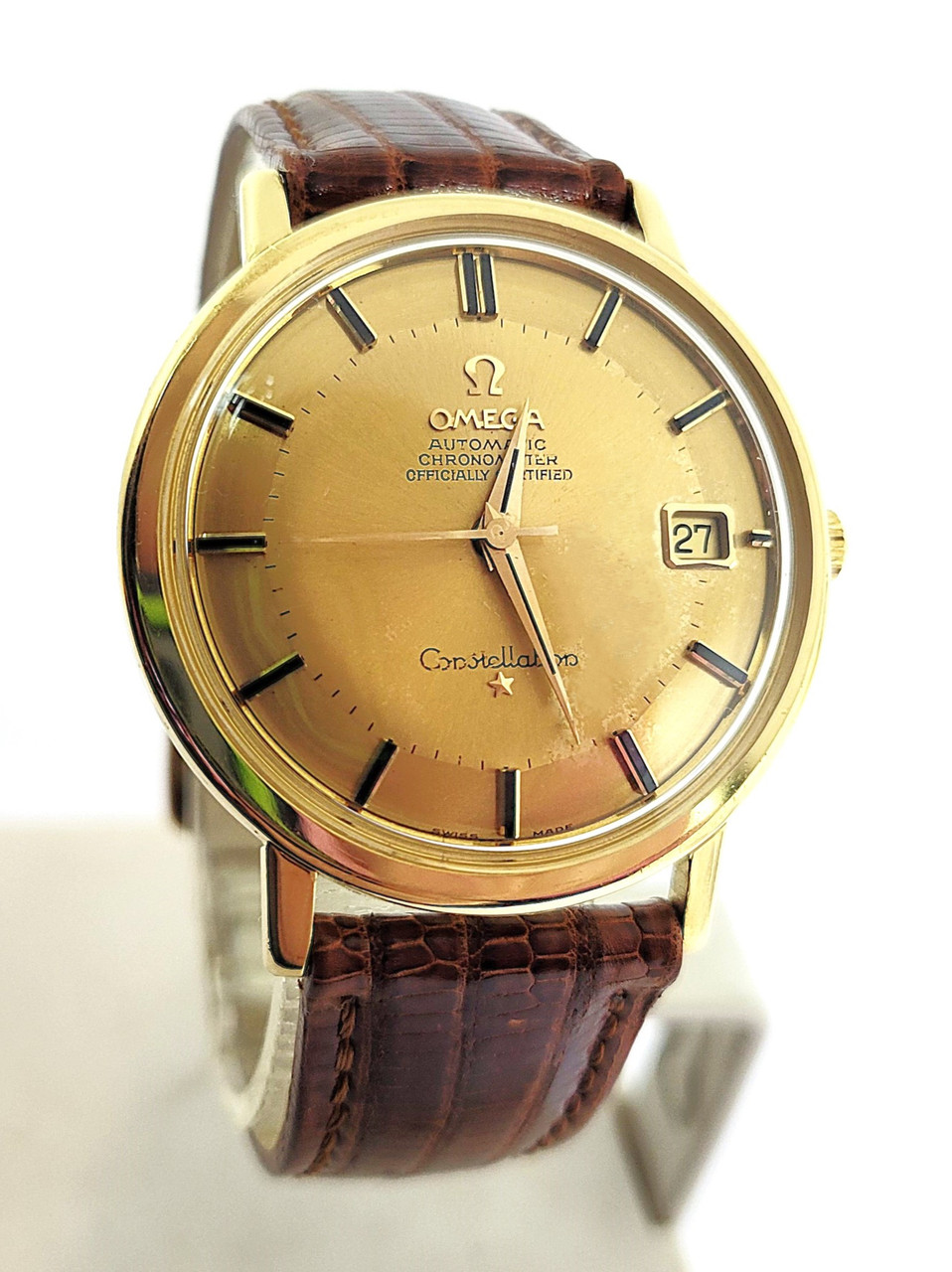 Vintage 18k OMEGA CONSTELLATION Automatic Watch c.1964 Cal.561