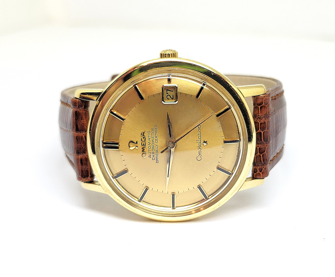 Vintage 18k OMEGA CONSTELLATION Automatic Watch c.1964 Cal.561