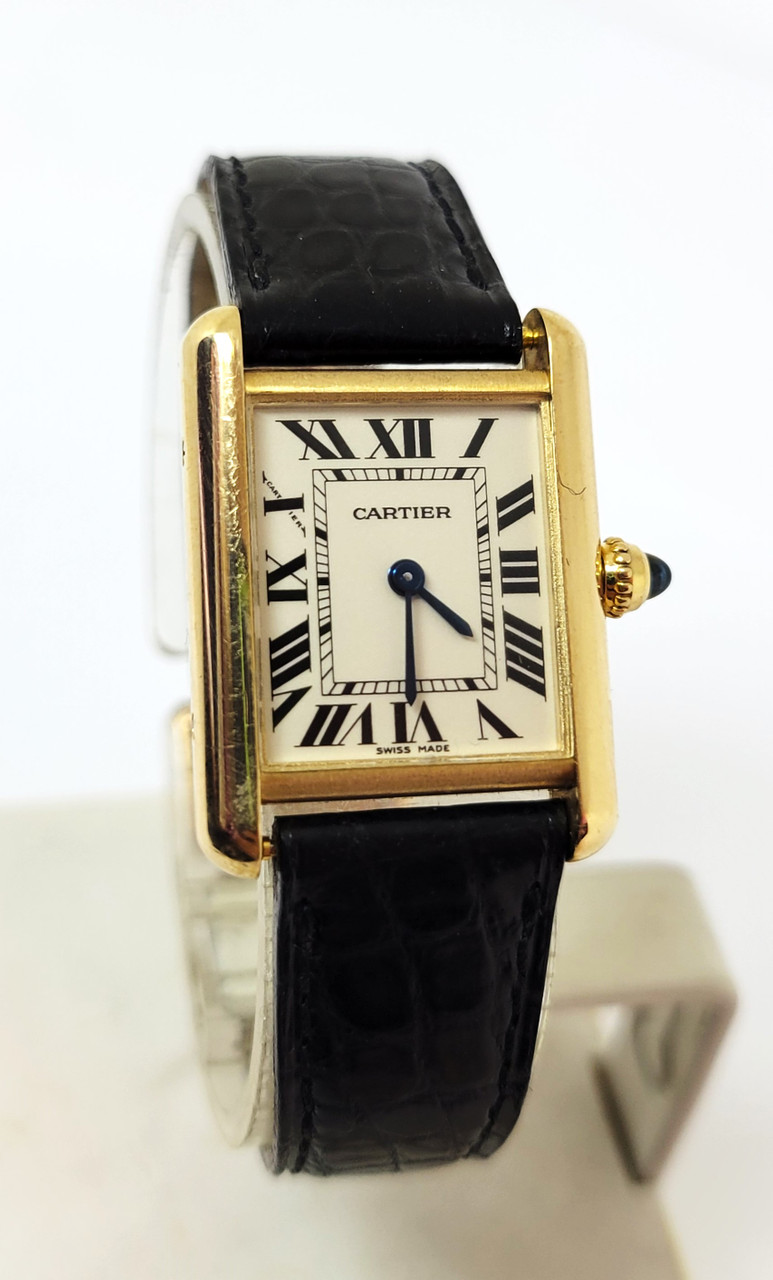 Solid 18k CARTIER TANK LOUIS Ladies Quartz Watch 22 mm Ref 2442