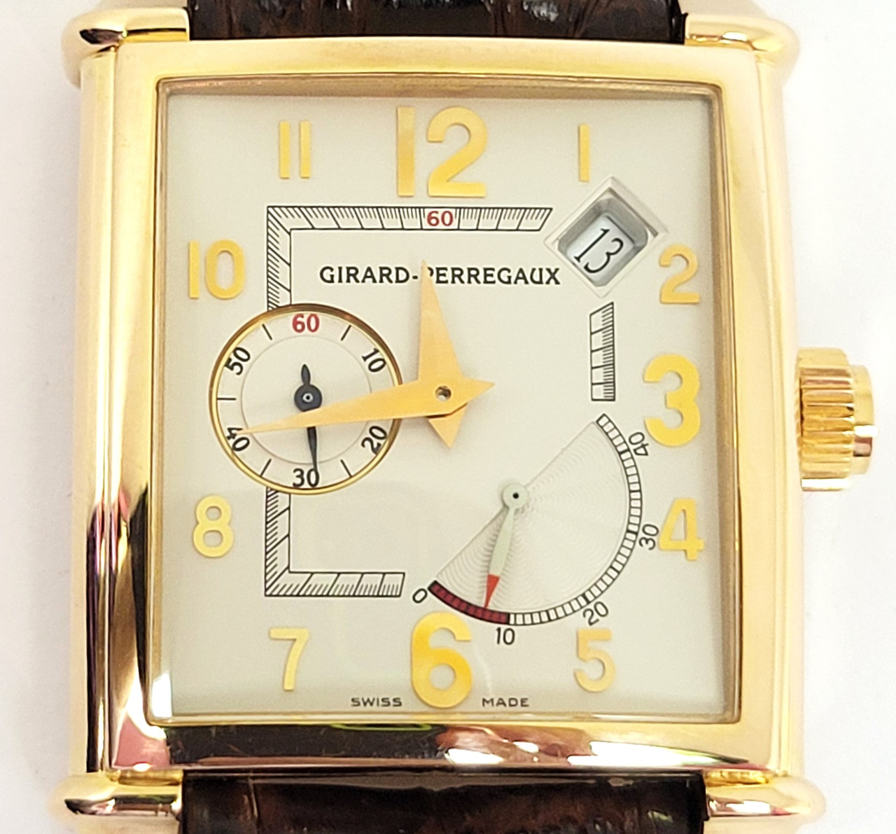Solid 18k Rose GIRARD PERREGAUX 1945 POWER RESERVE Ref 2585 Men's
