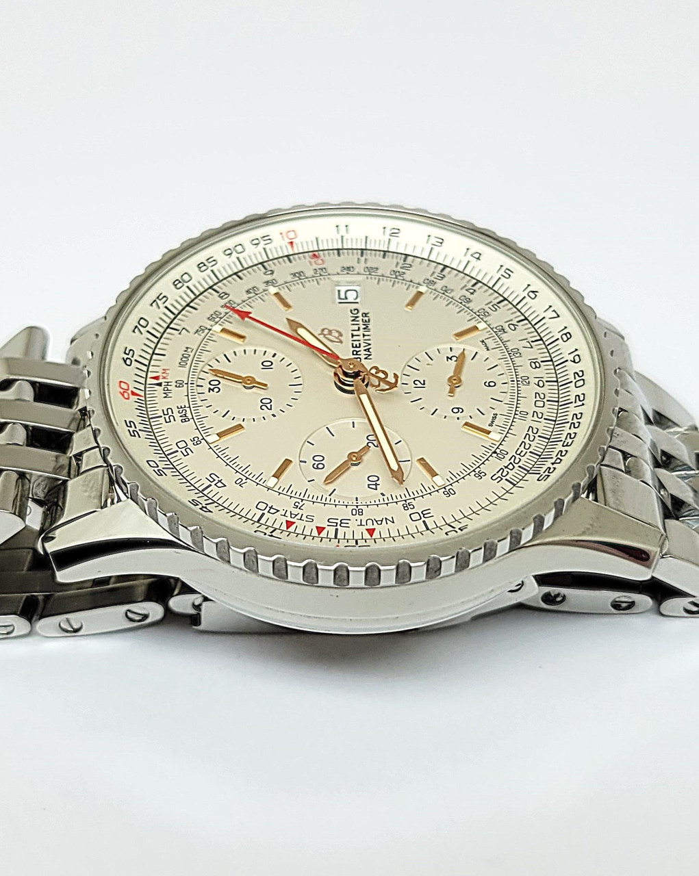 Men's S/Steel BREITLING NAVYTIMER Chronograph Watch Ref A13324