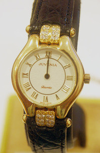 New 18k Gold JUVENIA Ladies watch with 0.24 ct Diamonds Ref 11625