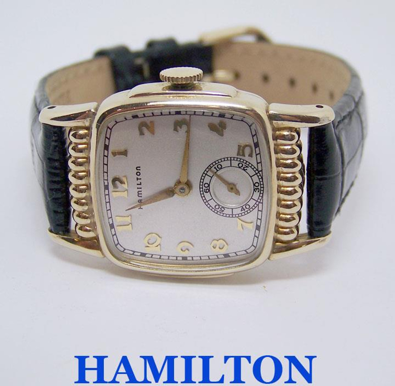 Vintage 10k GF HAMILTON Russel Winding Watch 1940s Cal 987A* EXLNT  Condition* SERVICED