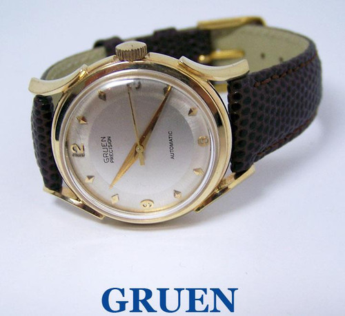 Vintage 14k GRUEN PRECISION 23J Mens 