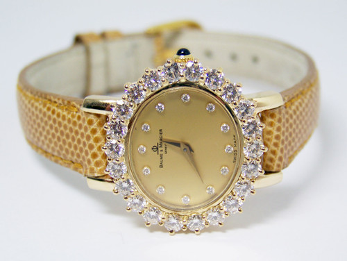Baume mercier gold diamond watch Clearance