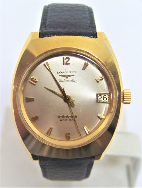 Vintage 18k GP LONGINES 5 Star ADMIRAL Automatic DATE Watch Cal.343 SERVICED