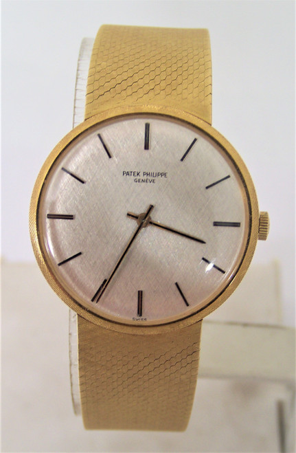 Vintage 18k Gold PATEK PHILIPPE Calatrava Mens Winding Watch 3468/5 RARE