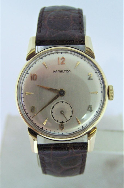 Vintage 14k Gold HAMILTON Winding Watch 1950's Cal 982* EXLNT