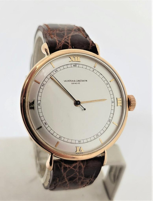 Vintage 18K Rose Gold OMEGA Mens Winding Watch c.1947 Cal