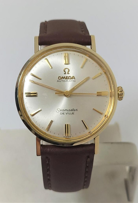 Vintage Mens 14k OMEGA SEAMASTER DeVILLE Automatic Watch Cal.550 LL6590-1  EXLNT