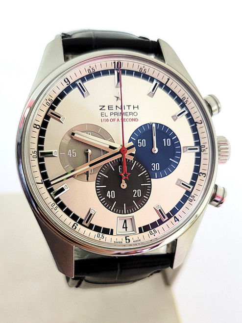 S/Steel Mens ZENITH EL PREMERO Chronograph Automatic Watch 03.2041.4052* MINT