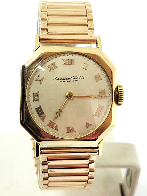Vintage 14k Gold IWC Winding Watch 1930s with 14k Gold Bracelet* EXLNT* RARE