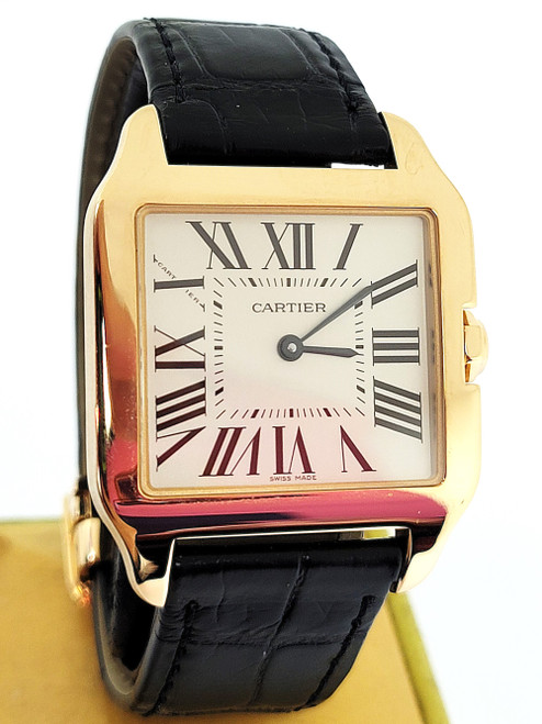 UNISEX 18k Rose CARTIER SANTOS Dumont Watch Ref 2788* EXLNT* BOX & PAPERS