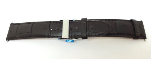New LONGINES Genuine Alligator Leather Band Brown 20 mm w/Deployment Buckle
