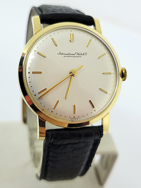 Vintage 18k IWC SHAFFHAUSEN Winding Watch 1960s Cal C402 R1405 EXLNT* SERVICED!