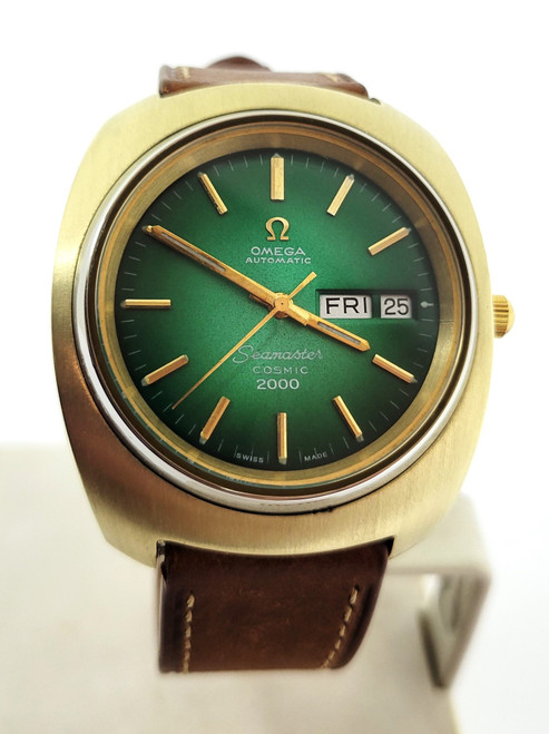 Vintage 14k Gold Cap OMEGA SEAMASTER COSMIC Automatic Watch Cal 1022* 166.133