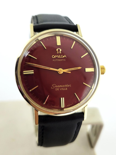 Vintage Mens 14k OMEGA SEAMASTER DeVille Automatic Watch Cal.550 LL6590-1 EXLNT