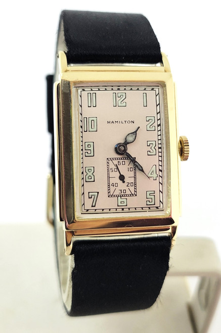 Vintage Solid 14k HAMILTON Andrews Winding Watch 1930s Cal 401 * EXLNT RARE